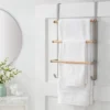 Over The Door Tiered Towel Rack With Wood - Brightroom™ 2 Over The Door Tiered Towel Rack With Wood - Brightroom™ -Brightroom GUEST 98778a7f 8e0c 4c4a 9552 90944b50a1f8