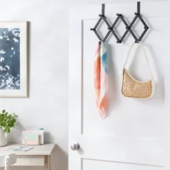 Over The Door Accordion Multiple Hook Black - Brightroom™