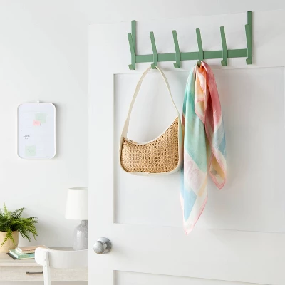Over The Door 6 Hook - Sage - Brightroom™ 3 Over The Door 6 Hook - Sage - Brightroom™