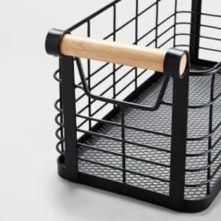 Rectangular Wire Natural Wood Handles Basket - Brightroom™ 6 Rectangular Wire Natural Wood Handles Basket - Brightroom™ -Brightroom GUEST 9ea60428 5610 4526 b931 6243748a5a24