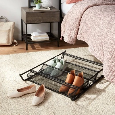 Mesh Underbed Shoe Storage Black - Brightroom™ 3 Mesh Underbed Shoe Storage Black - Brightroom™