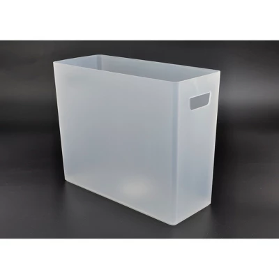 Plastic File Box Clear - Brightroom™: File Organizer With Handle, Polypropylene, 1 Compartment, 12.28" W X 10" H X 5" D 3 Plastic File Box Clear - Brightroom™: File Organizer With Handle, Polypropylene, 1 Compartment, 12.28" W X 10" H X 5" D