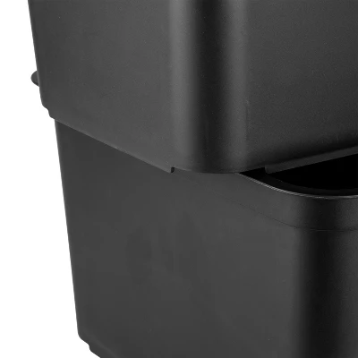 Folio Heavy Duty Storage Bin - Brightroom™: Black Plastic, Stackable, Portable, Universal Storage, 18.6 Volume Capacity 11 Folio Heavy Duty Storage Bin - Brightroom™: Black Plastic, Stackable, Portable, Universal Storage, 18.6 Volume Capacity - Image 9
