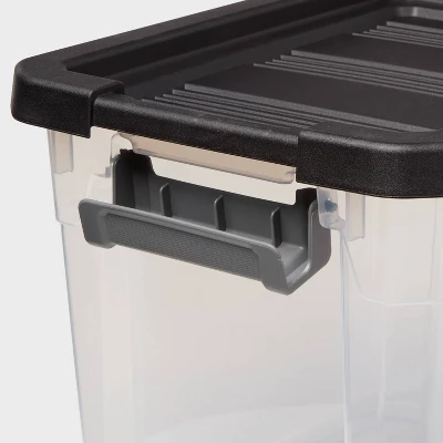30qt Heavy Duty Latching Clear Storage Box - Brightroom™: Stackable Plastic Bin With Lid, Universal Utility Storage 4 30qt Heavy Duty Latching Clear Storage Box - Brightroom™: Stackable Plastic Bin With Lid, Universal Utility Storage - Image 2