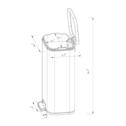 45L Rectangular Step Trash Can - Brightroom™ -Brightroom GUEST bc44a777 3ad8 456c b42b 05cf0b17d67c