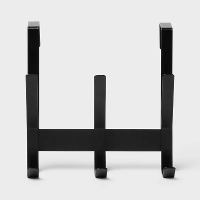 Over The Door 3 Hook - Black - Brightroom™ 4 Over The Door 3 Hook - Black - Brightroom™ - Image 2