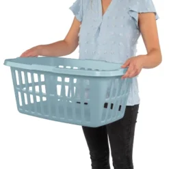 1.5 Bu Laundry Basket Pewter Aqua - Brightroom™ -Brightroom GUEST d1e167dc 03c7 4e65 9f5f eeafe3ff4abd