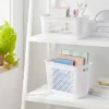 Narrow Large Decorative Plastic Bin White - Brightroom™: Modern Storage With Cut-Out Handles, 13" Cube Compatible 1 Narrow Large Decorative Plastic Bin White - Brightroom™: Modern Storage With Cut-Out Handles, 13" Cube Compatible -Brightroom GUEST d2b4bbcd a693 4a36 9505 b5370adb3466