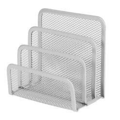 Mesh Letter Sorter - Brightroom™: Steel Desk Organizer, Silver Mail & Letter Holder, Office File Organizer, 5.5"x3"x5.06"