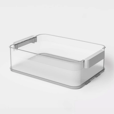Click In Place 10qt Clear Plastic Storage Bin With White Latch For Home And Office Organization - Brightroom™ 3 Click In Place 10qt Clear Plastic Storage Bin With White Latch For Home And Office Organization - Brightroom™