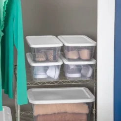 16qt Clear Storage Box With Lid White - Brightroom™ -Brightroom GUEST dd4a902d 1a81 4b1e 86b2 8104be4803d1