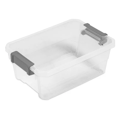 16qt Heavy Duty Latching Clear Storage Box - Brightroom™: Portable Plastic Bin, Universal Storage, Black, Lidded 6 16qt Heavy Duty Latching Clear Storage Box - Brightroom™: Portable Plastic Bin, Universal Storage, Black, Lidded - Image 4