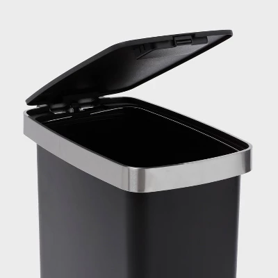 45L Slim Resin Step Trash Can With Stainless Band - Brightroom™ 4 45L Slim Resin Step Trash Can With Stainless Band - Brightroom™ - Image 2