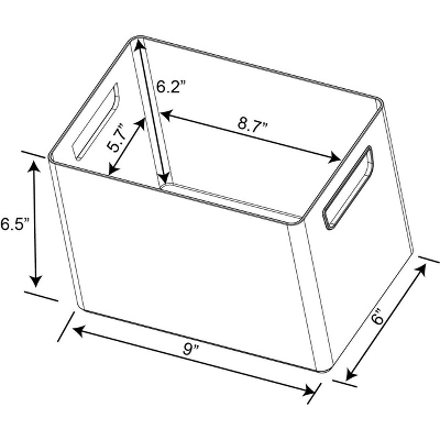 Bathroom Organizer Bin With Handles Clear - Brightroom™ 7 Bathroom Organizer Bin With Handles Clear - Brightroom™ - Image 5
