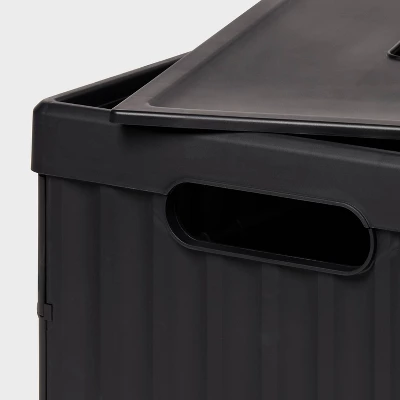 Easy Assembly Hard Sided Bins Black - Brightroom™: Universal Utility Storage, 50% Recycled Plastic, 3622 Volume Capacity 4 Easy Assembly Hard Sided Bins Black - Brightroom™: Universal Utility Storage, 50% Recycled Plastic, 3622 Volume Capacity - Image 2
