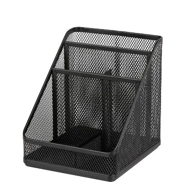 Mesh Medium Desktop Organizer Black - Brightroom™ 3 Mesh Medium Desktop Organizer Black - Brightroom™