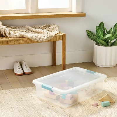 32qt Clear Storage Bin With Latches - Brightroom™ 3 32qt Clear Storage Bin With Latches - Brightroom™