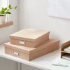 Canvas Storage Bin Set Light Brown - Brightroom™: Desk & Office Organizers, Polyester Canvas, , 2-Pack -Brightroom GUEST f12f09f5 0e5a 43e8 9163 9e79395b2266