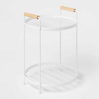 Round Vanity Organizer With Wood Handles - Brightroom™ 5 Round Vanity Organizer With Wood Handles - Brightroom™ - Image 3