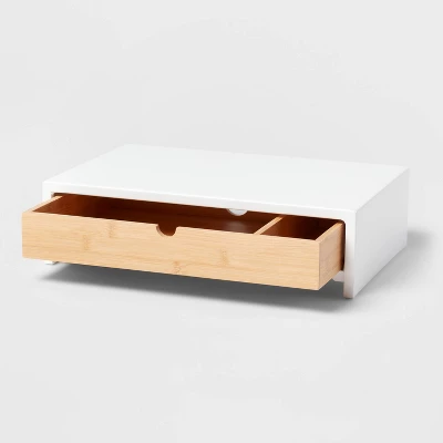 White Monitor Stand With Drawer - Brightroom™ 4 White Monitor Stand With Drawer - Brightroom™ - Image 2
