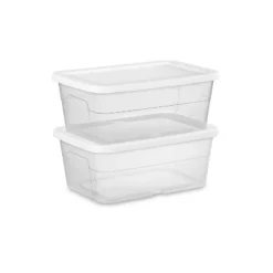 16qt Clear Storage Box With Lid White - Brightroom™ -Brightroom GUEST f5a25326 c8c3 4369 bece 02ea80a39123