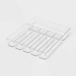 6 Compartment Plastic Drawer Flatware Organizer - Brightroom™: Clear In-Drawer Silverware Tray, Contemporary Style 7 6 Compartment Plastic Drawer Flatware Organizer - Brightroom™: Clear In-Drawer Silverware Tray, Contemporary Style -Brightroom GUEST f88f6ece c51c 4c20 9f4c b4ef10e073ea