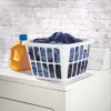 1.25bu Laundry Basket White - Brightroom™: Plastic Clothes Hamper With Built-In Handles, Medium Size, Portable Storage 1 1.25bu Laundry Basket White - Brightroom™: Plastic Clothes Hamper With Built-In Handles, Medium Size, Portable Storage -Brightroom GUEST fc38e37d cc23 40de 89bb 8a1b468af427