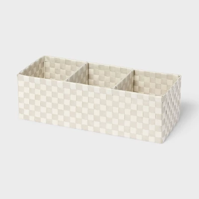 Woven Plastic 3 Compartment Bin - Brightroom™ 7 Woven Plastic 3 Compartment Bin - Brightroom™ - Image 5